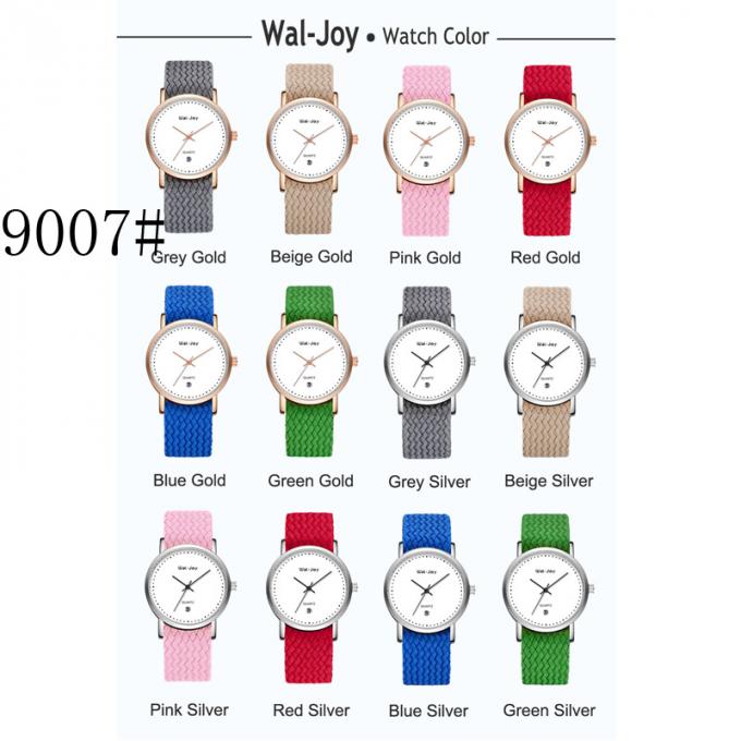 Relógio do couro das senhoras do relógio análogo de caixa de relógio da liga da boa qualidade do encanto da forma WJ-8454